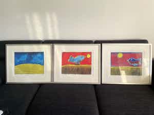 Corneille - Trilogie Piëzografieken uit 2002 verkocht voor € 445!