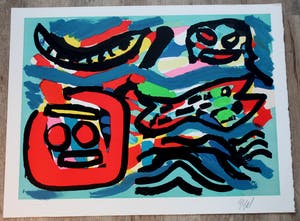 Karel Appel - Litho: Apres-midi d’un singe sur la place de l’école kopen? Bied vanaf 1100!