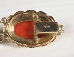 14K Goud - Collier, armband en ring met bloedkoraal kopen? Bied vanaf 300!