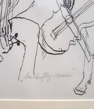 Hans Truijen - Butterfly-music, tekening (netjes ingelijst) kopen? Bied vanaf 295!