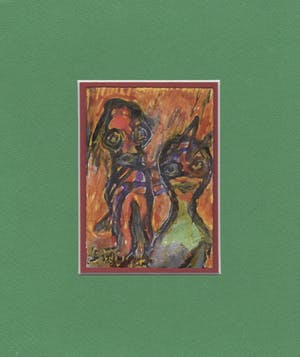 Lotti van der Gaag - gemengde techniek op papier | 'Voulez-vous dancer avec moi?' | 1997 kopen? Bied vanaf 300!
