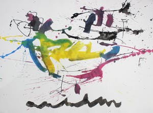 Anton Heyboer - Aqaurel op papier - Groot Formaat kopen? Bied vanaf 525!