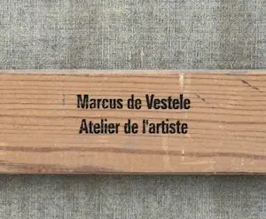 Marcus De Vestele - Große abstrakte Komposition mit zwei Figuren – Öl auf Leinwand, ca. 1972 kopen? Bied vanaf 200!