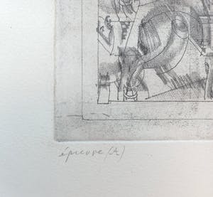 Andre Thomkins - Diesseits verrückt, jenseits entrückt, Radierung kopen? Bied vanaf 75!