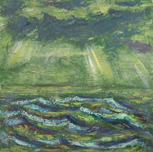 Bitia Rosendor - Acryl op karton, De zee - Ingelijst kopen? Bied vanaf 1!