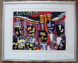 Herman Brood - ingelijste zeefdruk: Casino - (nette lijst!) kopen? Bied vanaf 399!