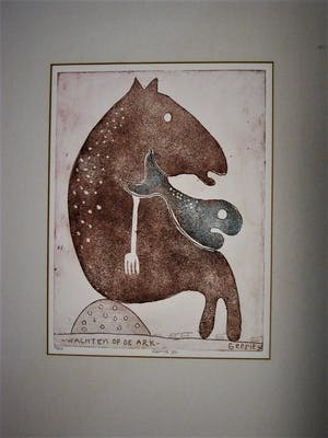 Gerrit Alberts - was collagist, graficus en schrijver - ETS "Wachten op de Ark" gesigneerd kopen? Bied vanaf 10!