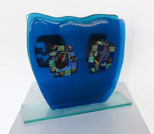Bert Grotjohann - Glas, Kleurrijk abstract glazen object kopen? Bied vanaf 150!