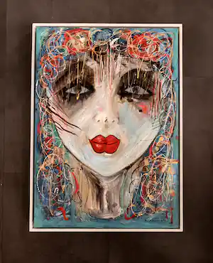 Marianne Bey - Woman in Blue verkauft für € 100!