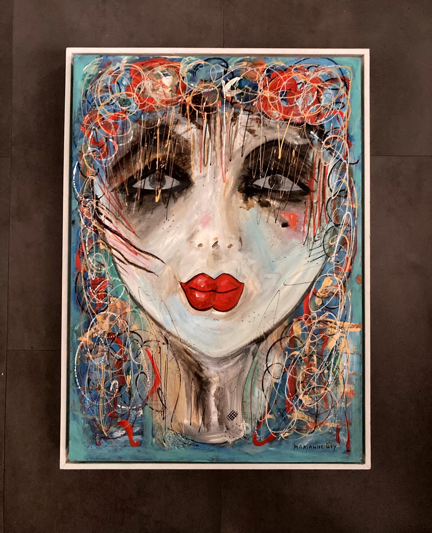 Marianne Bey - Woman in Blue verkocht voor € 100!