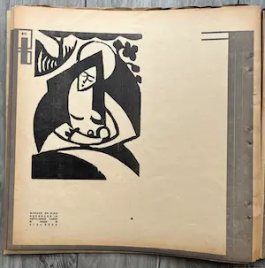 Various artists - 4 Originele Houtsnedes uit Wendingen 1919, - Joan Collette, L. Schwarz, Josef kopen? Bied vanaf 85!