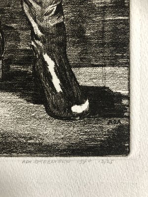 Ada Breedveld - Surrealistische ets vrouw met vleermuizen kopen? Bied vanaf 75!