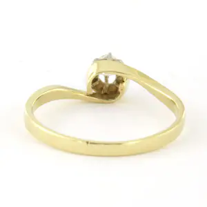 14k bicolour gouden solitair ring met briljant geslepen diamant tot. 0.10ct kopen? Bied vanaf 260!