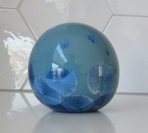 Peter Selhorst - Keramisch bol object met blauw kristalline glazuur kopen? Bied vanaf 1!