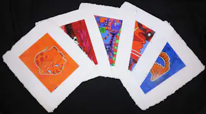 Michiel Molenaar - Lot van 5 zeefdrukken op geschept papier, Dieren kaufen? Bieten Sie von 100!