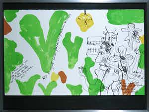 Anton Martineau - Litho, Knip ik mijzelf uit een fantastisch papieren verhaal verkocht voor € 35!