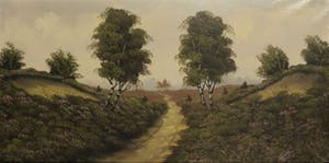 Niet of onleesbaar gesigneerd - Olieverf op doek, Landschap - Ingelijst kopen? Bied vanaf 1!