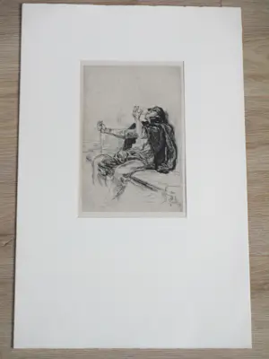 AcheterPieter de Josselin de Jong - De Drinker - Ets? Enchérissez de 38!