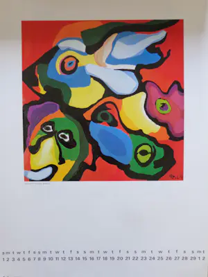 Karel Appel - JAARKALENDER 1976 / 12 KLEUROFFSET / VERZAMELOBJECT kopen? Bied vanaf 1!