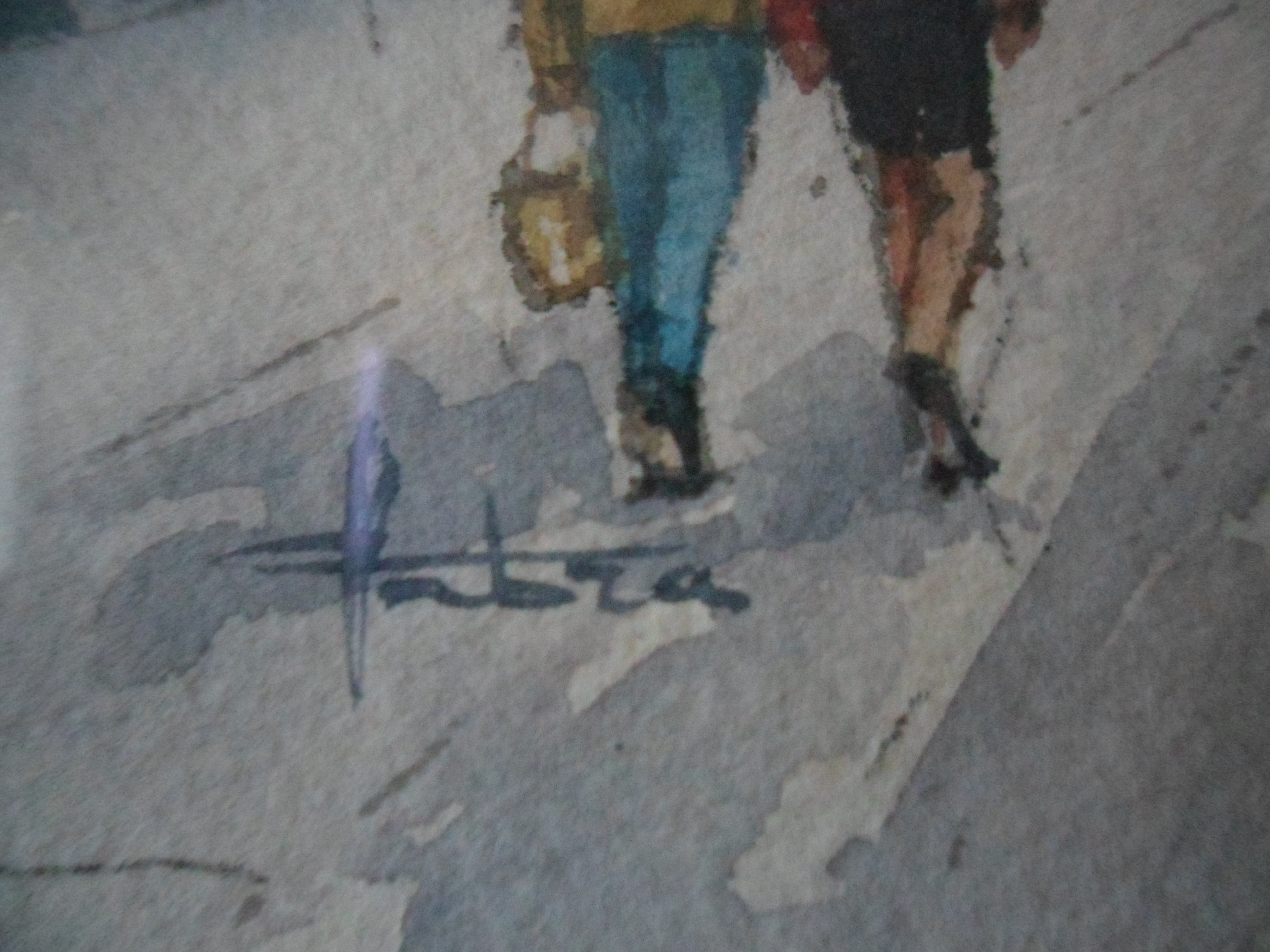 Niet of onleesbaar gesigneerd - Aquarel " stadsgezicht. kopen? Bied vanaf 1!
