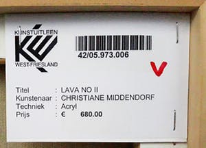 Christiane Middendorf - Lava, acrylverf op doek (netjes ingelijst) kopen? Bied vanaf 150!
