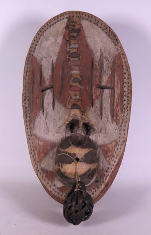 Ngbandi - Zeldzaam apenmasker met rotanbal kopen? Bied vanaf 50!