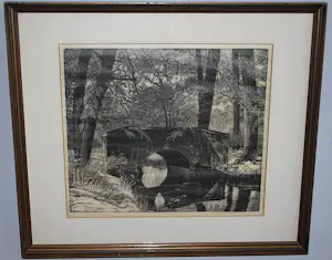 Jan Veringa - "Lente " Overveen - grote houtsnede kopen? Bied vanaf 100!