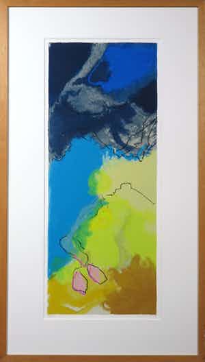 Henk van Vessem - Zeefdruk, Zonder titel - Ingelijst verkocht voor € 35!