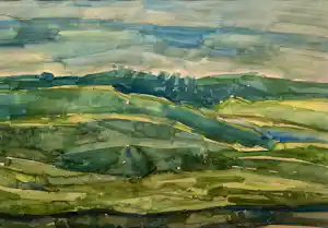 Pieter Kooistra - Aquarel op papier | 'Kennemerduinen' kaufen? Bieten Sie von 130!