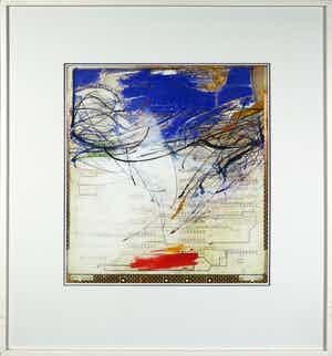 Martin R. Baeyens - Gemengde techniek, Sentimental reflex I - Ingelijst verkocht voor € 50!