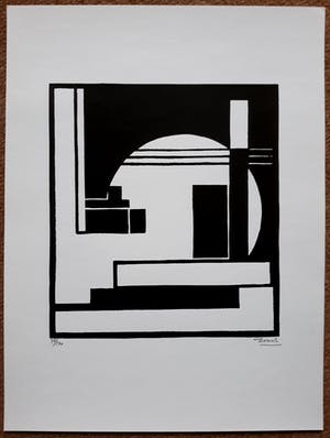 Cesar Domela - Constructivistische compositie, zeefdruk kopen? Bied vanaf 115!