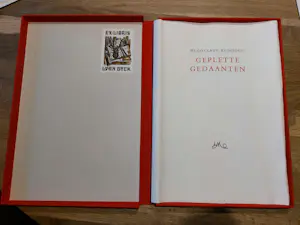 Reinhoud D'Haese - ets + map, CoBrA , gesigneerd door kunstenaar en Hugo Claus kopen? Bied vanaf 140!