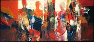 Peter Meijer - Zeefdruk op board, Zucht naar het westen - Ingelijst (Groot) kopen? Bied vanaf 50!