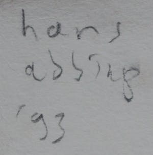 Hans Abbing - Krijttekening - 1993 kopen? Bied vanaf 250!