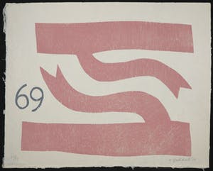 Klaas Gubbels - Houtsnede op geschept papier, Soixante-neuf kopen? Bied vanaf 200!