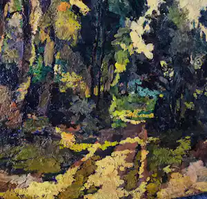 Jules Rummens - circa 1940 - post impressionistisch olieverf - landschap Limburg - gesigneerd vendu pour 100€ !