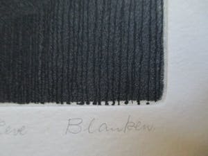 Hans Blanken - Ets "Verheft zich God in eindeloze majesteit" Gerard Reve uit kleine oplage kopen? Bied vanaf 45!