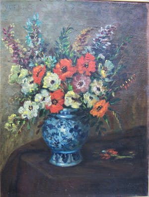 Niet of onleesbaar gesigneerd - Stilleven met zomerbloemen. kopen? Bied vanaf 10!