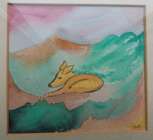 Willem Raedecker - Aquarel "Hertenkamp" kopen? Bied vanaf 65!