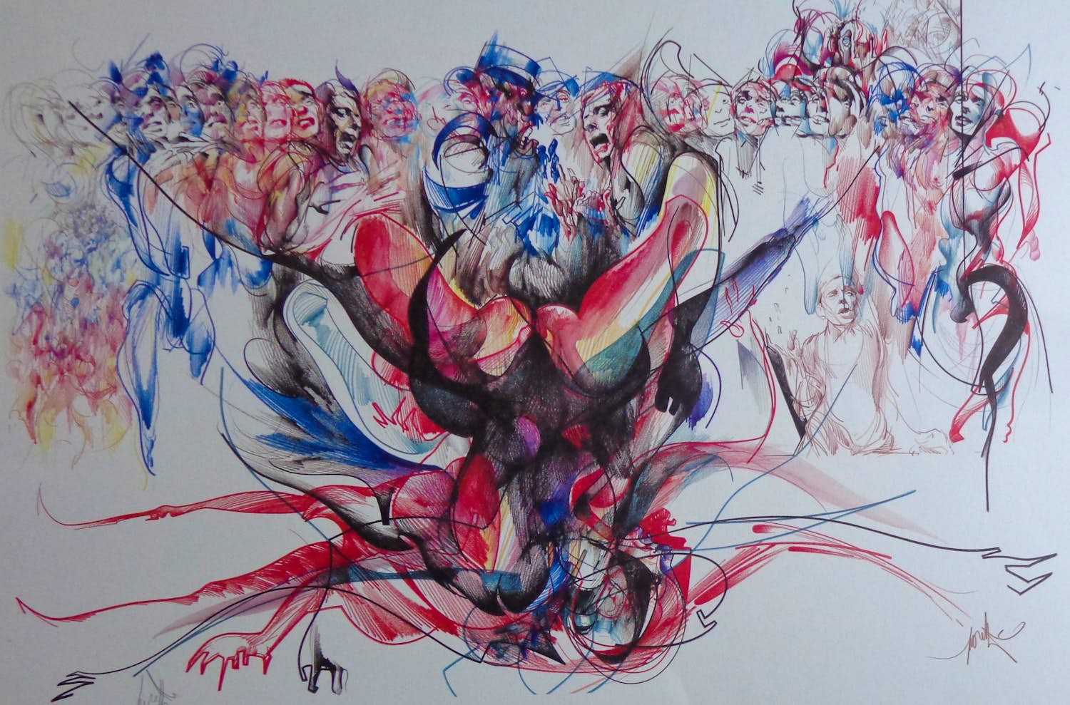 Raymond Moretti - AU SUIVANT DE JACQUES BREL / KLEURLITHO / 52x71cm / SIG kopen? Bied vanaf 35!