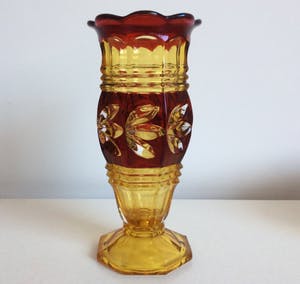 Val-Saint-Lambert - Art Deco uranium glazen vaas kopen? Bied vanaf 89!