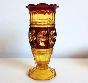 Val-Saint-Lambert - Art Deco uranium glazen vaas verkocht voor € 89!