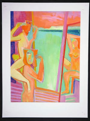 Joe Wols - Acryl op karton, Mask Clowns II kopen? Bied vanaf 1!
