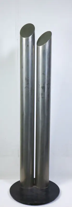 Rudolf Wolf - Metalen sculptuur, 2 vorm, 2 zuilen kopen? Bied vanaf 250!