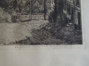 Eugene Rensburg - Ets , La Rue Brixhe, Spa, België – ca. 1910 kopen? Bied vanaf 20!