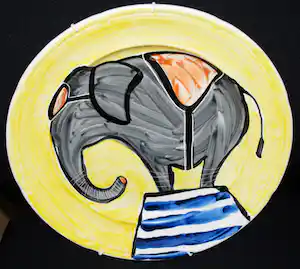 Ellen Meuwese - handbeschilderd porseleinen bord 1997 - ⌀ 35 cm - gratis verzonden verkocht voor € 45!