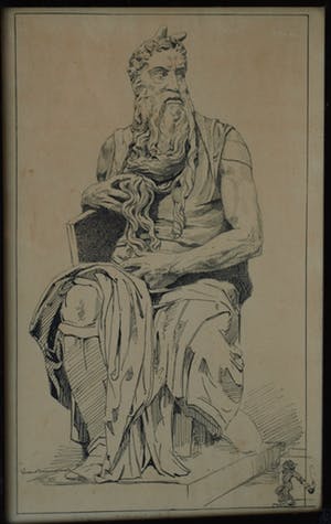 Niet of onleesbaar gesigneerd - Pentekening , “Spotprent” – gesigneerd en ingelijst kopen? Bied vanaf 10!