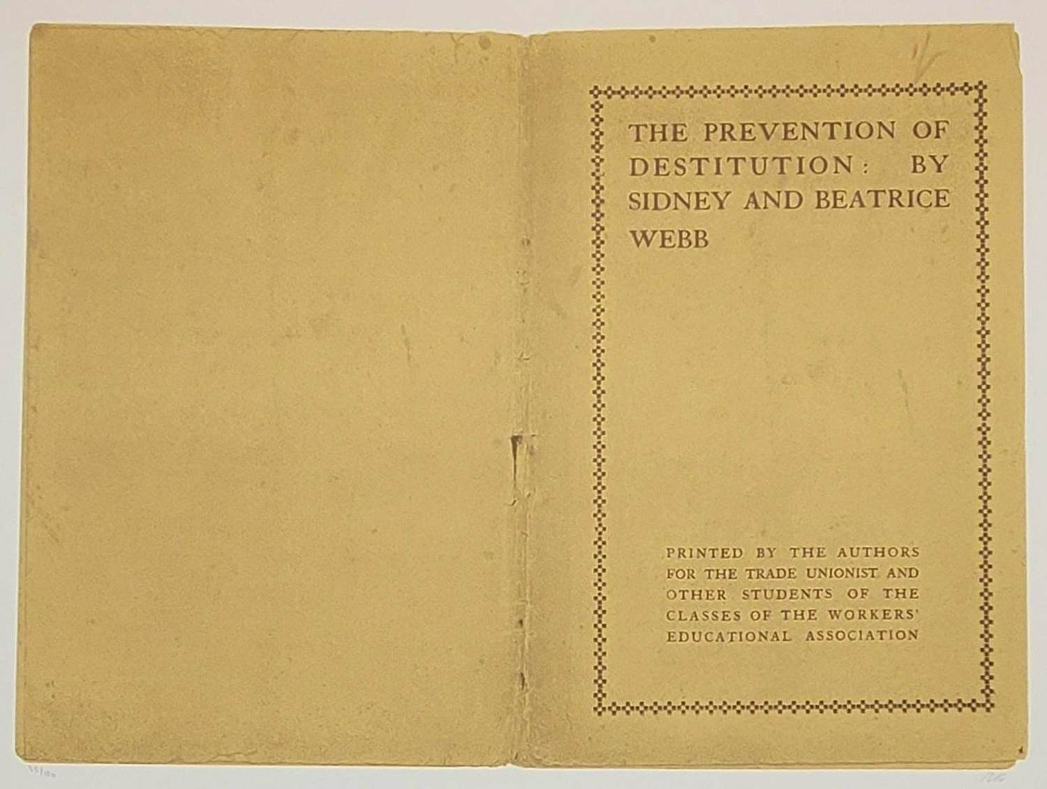 Ronald B. Kitaj - THE PREVENTION OF DESTITUTION kopen? Bied vanaf 200!