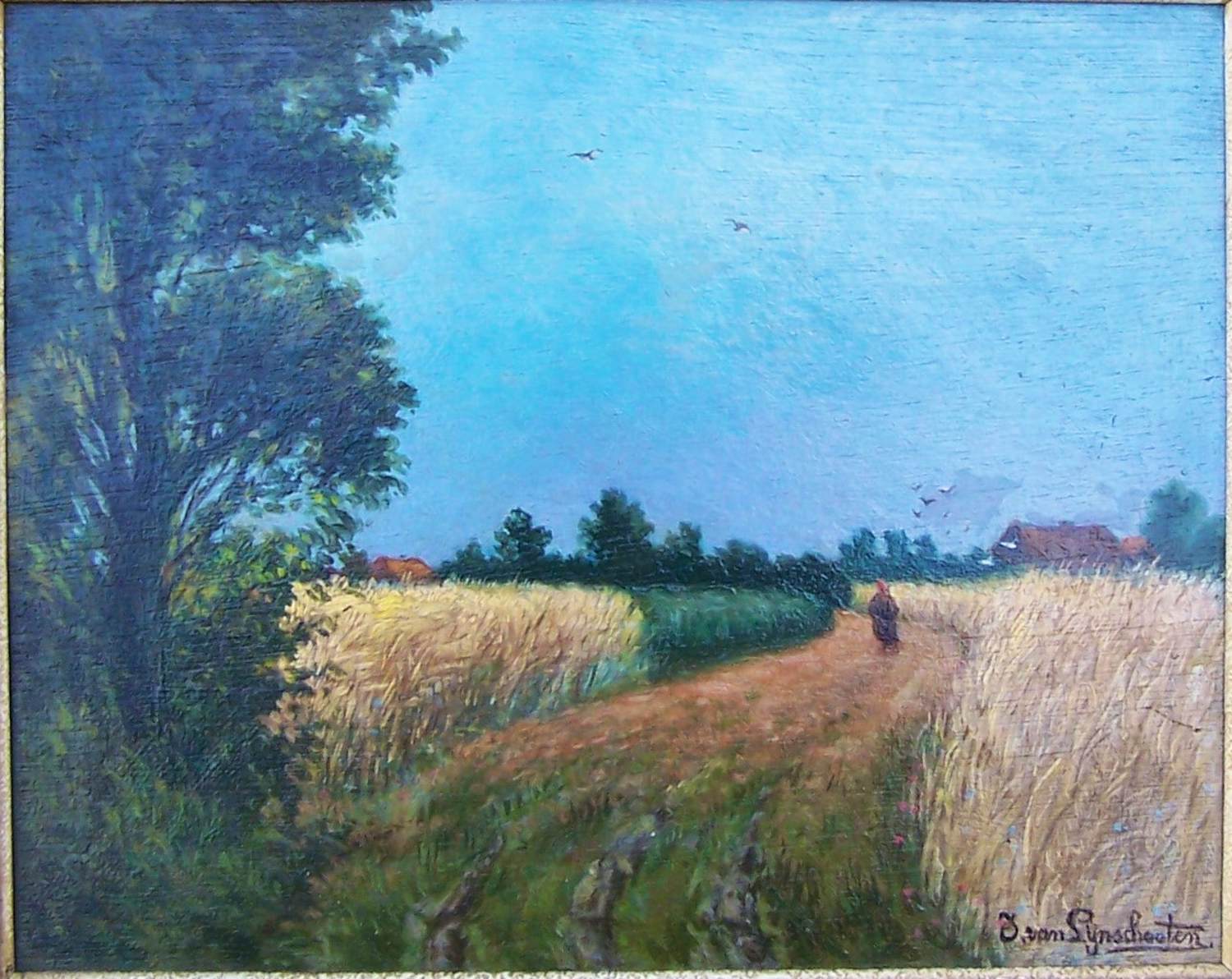 Jan van Lijnschooten - Korenveld bij Renkum kopen? Bied vanaf 50!