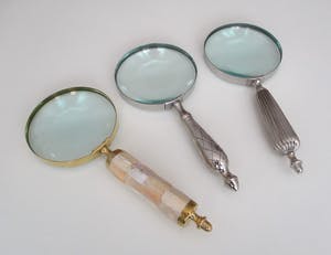 Curiosa - Drie klassieke vergrootglazen of loepen kopen? Bied vanaf 1!
